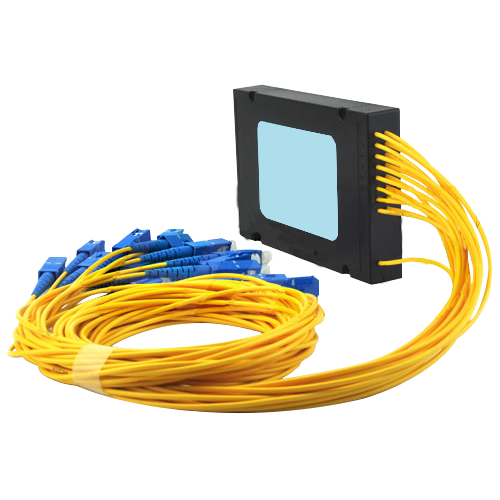 1×16 Optical PLC Splitter  Single mode cable with SC/UPC connectors